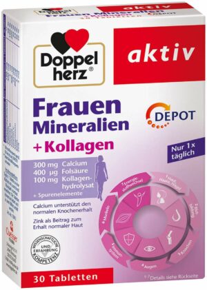 Doppelherz Frauen Mineralien + Kollagen Depot 30 Tabletten