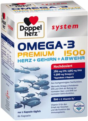 Doppelherz Omega-3 Premium 1500 System 60 Kapseln