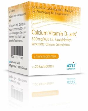 Calcium Vitamin D3 Acis 500 mg 400 I.E. 100 Kautabletten