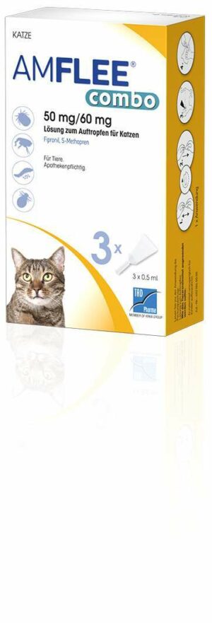 Amflee Combo 50 mg - 60 mg Lösung zum Auftropfen Für Katzen 3...