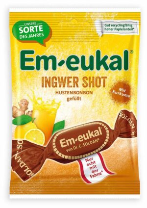 Em Eukal Ingwer Shot Gefüllt Bonbons 75 G