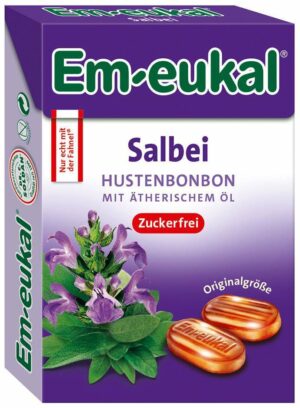 Em Eukal Salbei Bonbons Box 50 G Zuckerfrei