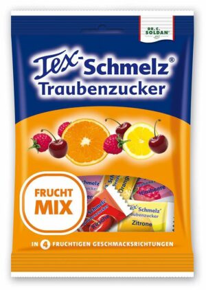 Soldan Tex-Schmelz Traubenzucker Frucht-Mix 75 G Kautabletten