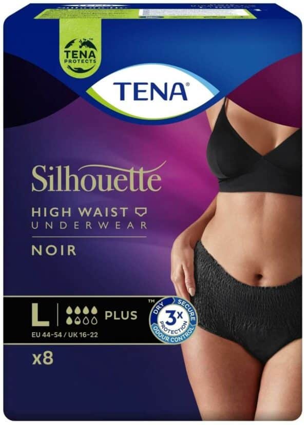 Tena Silhouette Plus L Noir 8 Stück