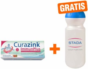Curazink Immun Plus 50 Lutschtabletten + gratis Trinkflasche