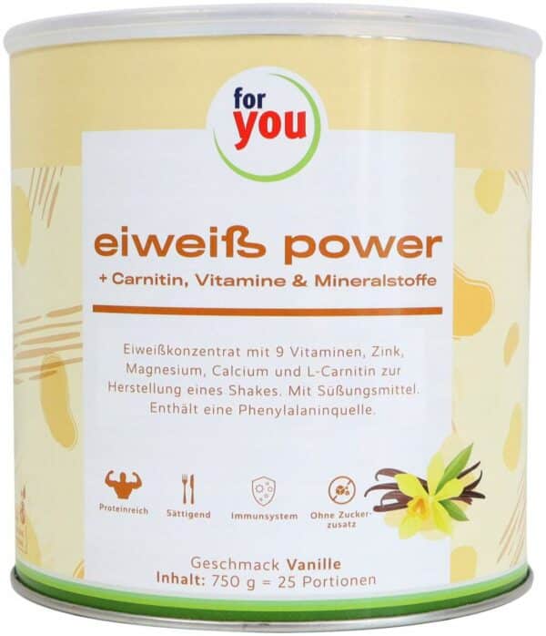 For You Eiweiß Power Vanille 750 G Pulver