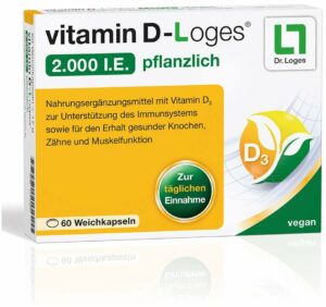 Vitamin D-Loges 2000 I.E. Pflanzlich 60 Weichkapseln