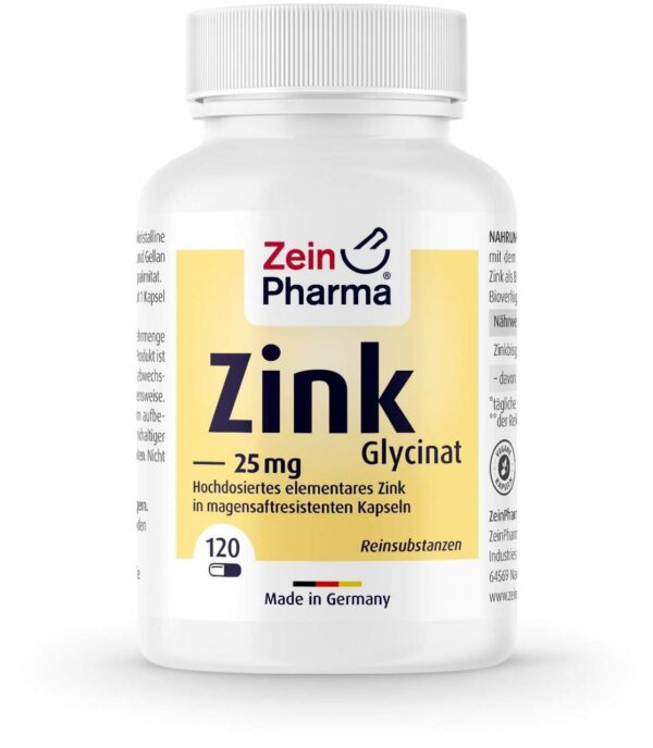 Zink Glycinat 25 mg 120 Kapseln