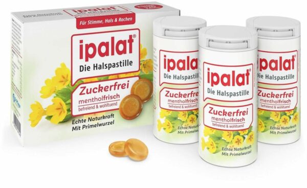 Ipalat Halspastillen zuckerfrei mentholfrisch 120 Pastillen