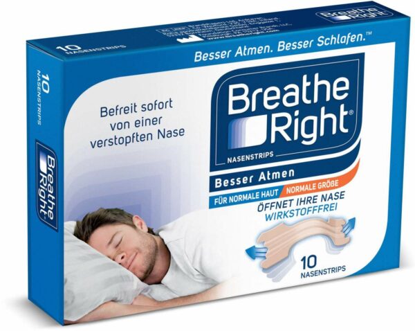 Besser Atmen Breathe Right 10 Nasenpflaster normal beige