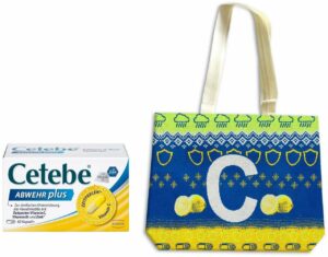 Cetebe Abwehr plus Vitamin C + Vitamin D3 + Zink Kapseln + gratis Tasche