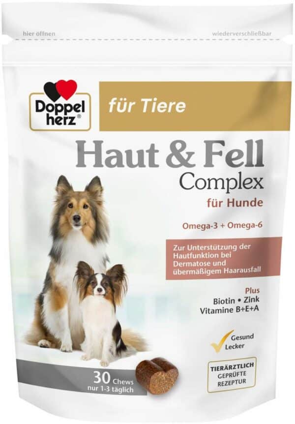 Doppelherz Haut & Fell Complex für Hunde 30 Chews