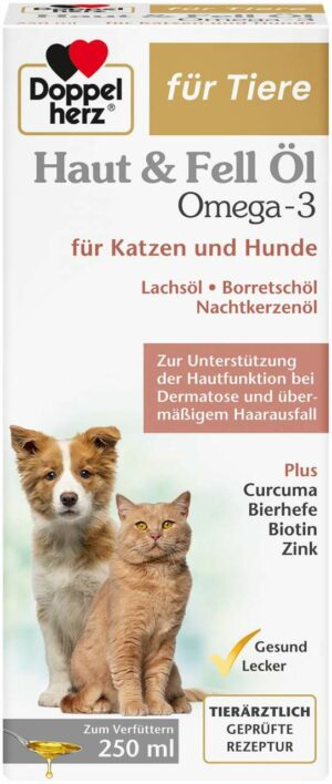 Doppelherz Haut & Fell Öl für Katzen und Hunde 250 ml