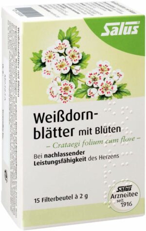 Weissdornblätter Mit Blüten Arzneitee Bio Salus 15 Filterbeutel