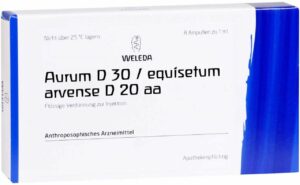 Aurum D 30 Equisetum Arvense D 20 Aa 8 X 1 ml Ampullen