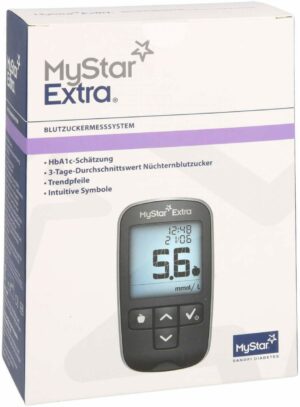 Mystar Extra Blutzuckermessgerät Set Mmol-L