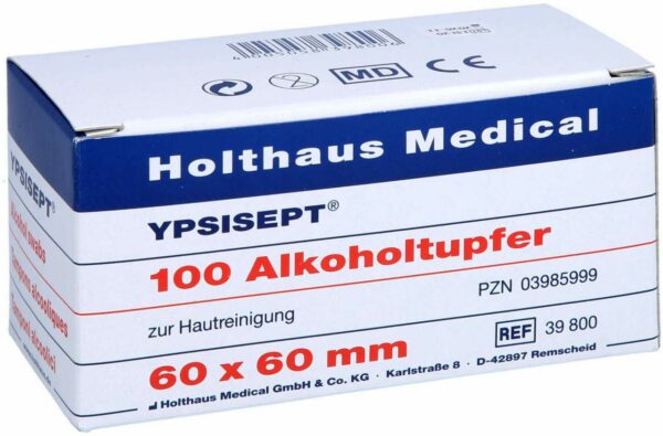 Alkoholtupfer Ypsisept 25 X 65 mm 100 Stück