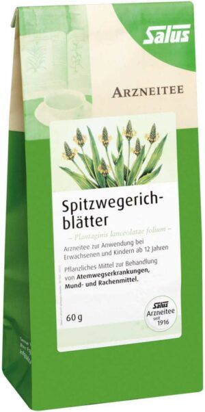 Spitzwegerichblätter Arzneitee Bio Salus 60 G