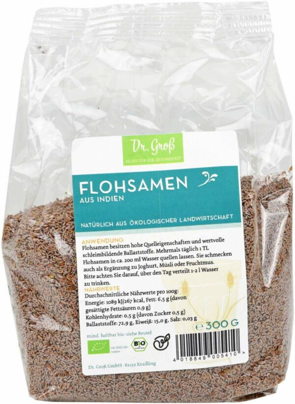 Flohsamen Bio 300 G