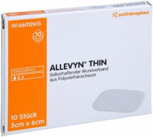 Allevyn Thin 5x6 cm Dünne Wundauflage