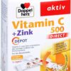 Doppelherz Vitamin C 500 + Zink Depot Direct Pellets 20 Portionen