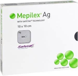 Mepilex AG Schaumverband 10x10 cm Steril 5 Stück