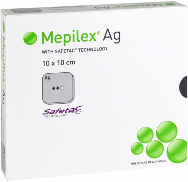 Mepilex AG Schaumverband 10x10 cm Steril 5 Stück