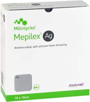 Mepilex AG Schaumverband 10x10 cm Steril 10 Stück