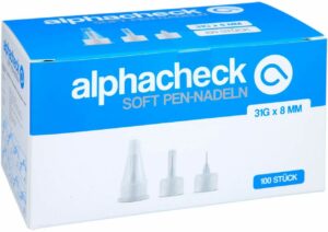 Alphacheck Soft Pen Nadeln 31 G X 8 mm 100 Stück