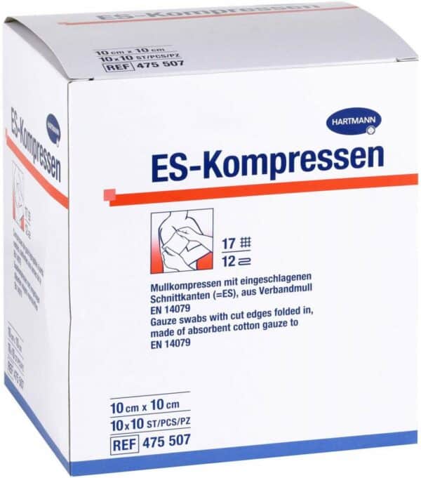 Es-Kompressen Steril 10x10 cm 12fach Cpc Großpa