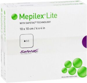 Mepilex Lite Schaumverband 10x10 cm Steril 10 Stück