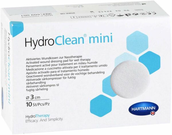 Hydroclean Mini Steril 3 cm Rund 10 Kompressen