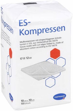 Es-Kompressen Unsteril 10 X 10 cm 12 Fach 100 Kompressen