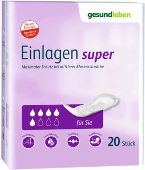 Gesund Leben Einlagen Super 6 X 20 Stück