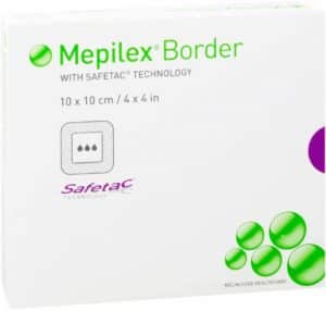 Mepilex Border 5 Schaumverbände 10 X 10 cm