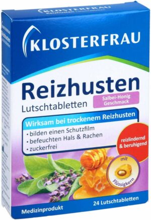 Klosterfrau Reizhusten Salbei-Honig Lutschtabletten 24 Stück