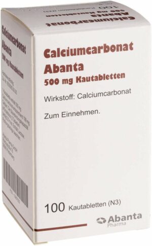 Calciumcarbonat Abanta 500 mg 100 Kautabletten
