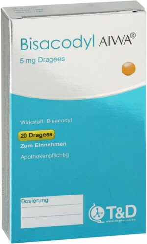 Bisacodyl Aiwa 5 mg 20 Dragees