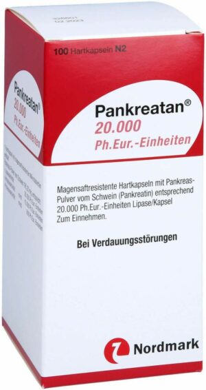 Pankreatan 20.000 Ph.Eur.-Einheiten 100 Magensaftresistente...