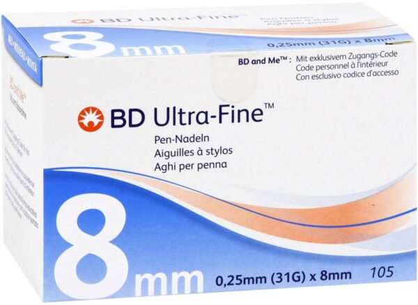 Bd Ultra-Fine Pen-Nadeln 8 mm 31 G 0