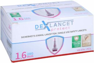 Dexlancet Protect Sicherheits-Einmal-Lanzett.Ster. 100 Stück