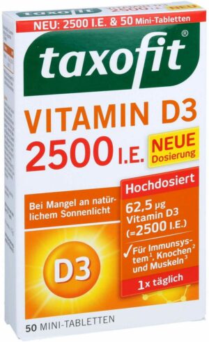 Taxofit Vitamin D3 2500 I.E. 50 Tabletten