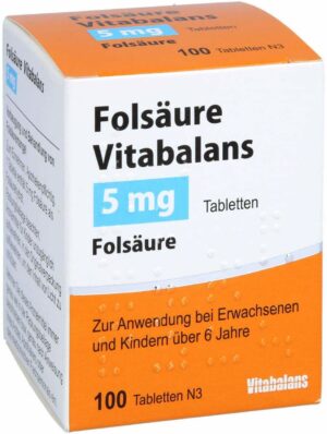Folsäure Vitabalans 5 mg 100 Tabletten