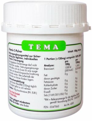 Tema Vitamin C Pulver 100 G