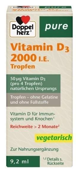 Doppelherz Pure Vitamin D3 2000 I.E. Tropfen 9