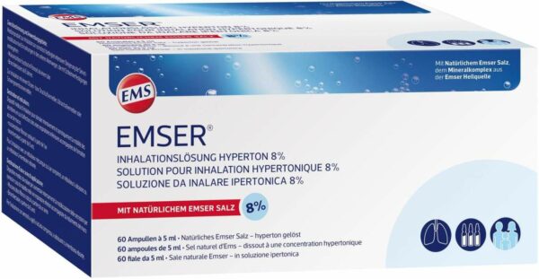 Emser Inhalationslösung Hyperton 8 % 60 X 5 ml Inhalationsampullen