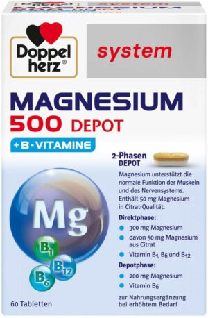 Doppelherz System Magnesium 500 Depot 60 Tabletten