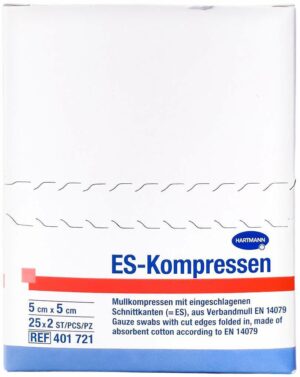 Es Kompressen Steril 5 X 5 cm 8fach 25 X 2 Stück