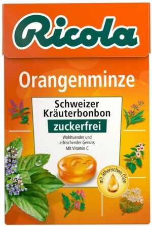 Ricola Box Orangenminze zuckerfrei 50 g