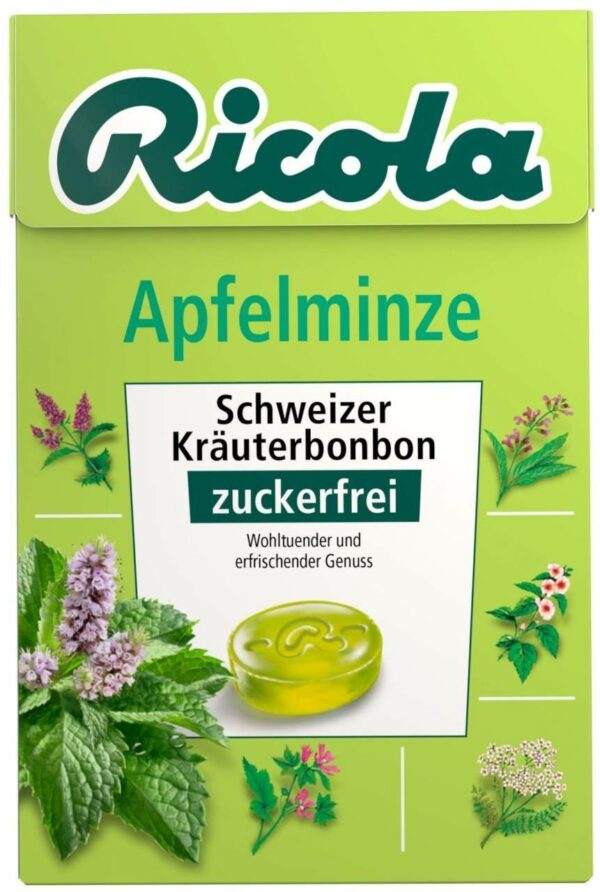 Ricola Box Apfelminze Zuckerfrei 50 G